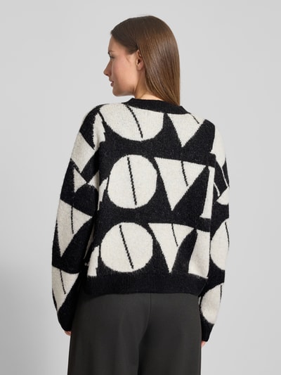 Vero Moda Regular Fit Strickpullover mit Woll-Anteil Modell 'LOVE' Black 5