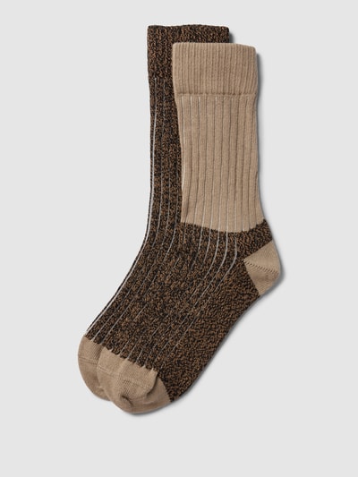 s.Oliver RED LABEL Socken mit Label-Detail Modell 'Mouline' Beige 1