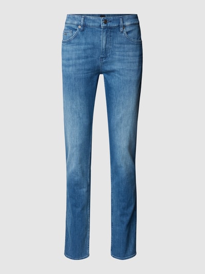 BOSS Slim Fit Jeans mit Label-Details Blau 2