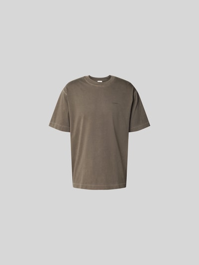 Closed T-Shirt mit geripptem Rundhalsausschnitt Khaki 2