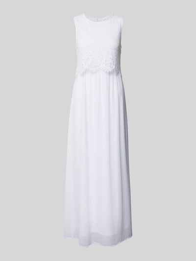 Vila Maxikleid mit Häkelspitze Modell 'MILINA' Weiss 2