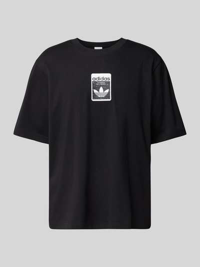 adidas Originals T-Shirt mit Label-Print Black 2