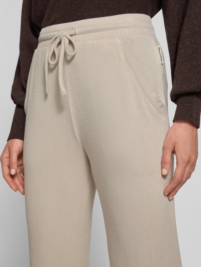 Marc O'Polo Spodnie sportowe o szerokim kroju z mieszanki modalu Beżowy melanż 2