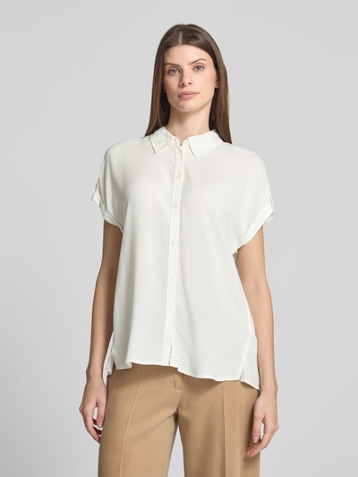 Tom Tailor Relaxed Fit Hemdbluse aus reiner Viskose Offwhite 4