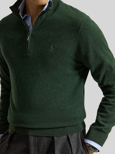 Polo Ralph Lauren Regular Fit Troyer aus reiner Wolle Dunkelgruen 3