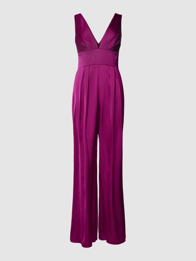 Mascara Jumpsuit mit V-Ausschnitt Fuchsia 2