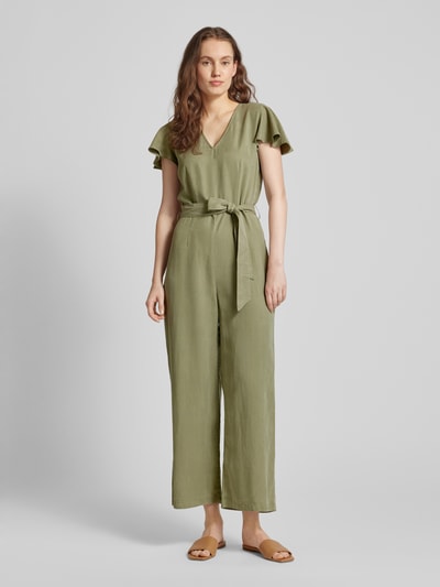 Vila Jumpsuit met V-hals, model 'LISTI' Lindegroen - 4