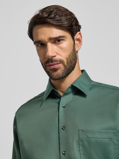 ETERNA Comfort Fit Businesshemd mit Knopfleiste Dunkelgruen 3