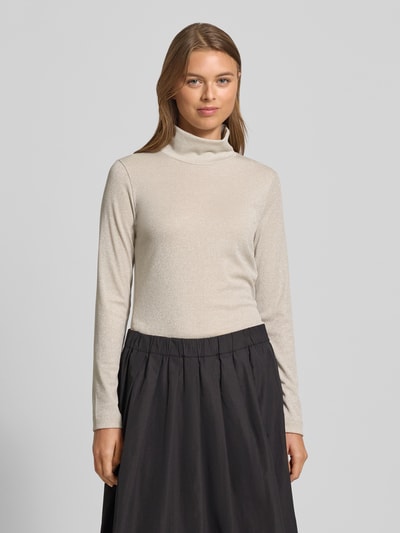 Marc Cain Shirt met lange mouwen en opstaande kraag Zand - 4