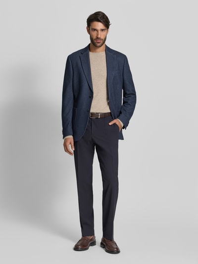 Christian Berg Men Marynarka na 2 guziki z kołnierzem z połami Ciemnoniebieski 1