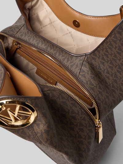 MICHAEL Michael Kors Handtasche mit Label-Applikation Modell 'LILLIE' Dunkelbraun 5