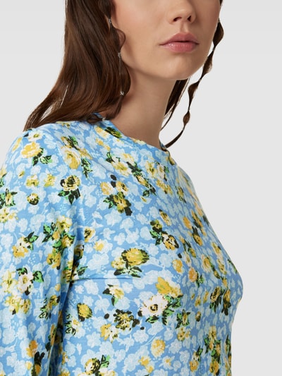 Marc O'Polo DENIM Longsleeve mit Allover-Muster Hellblau 3