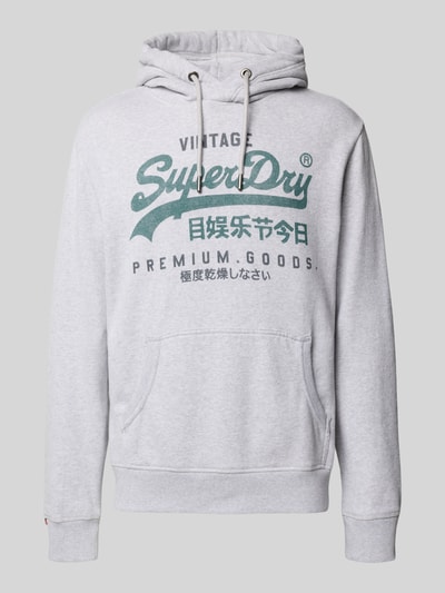 Superdry Hoodie mit Känguru-Tasche Hellgrau Melange 2