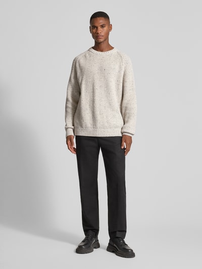 Armedangels Regular Fit Strickpullover aus Baumwoll-Woll-Mix Modell 'KIAANO' Offwhite 1