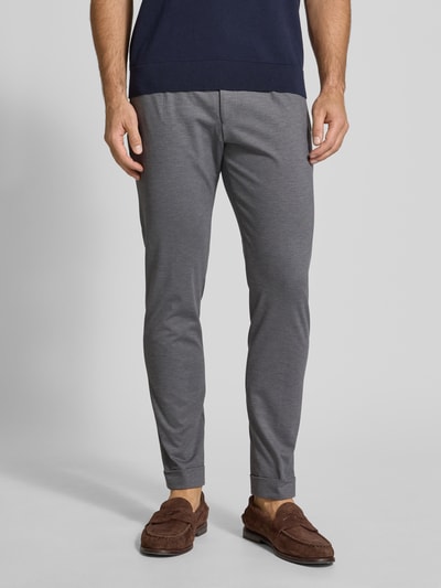 Baldessarini Tapered Fit Bundfaltenhose mit Tunnelzug Modell 'Cross-1' Silber Melange 4