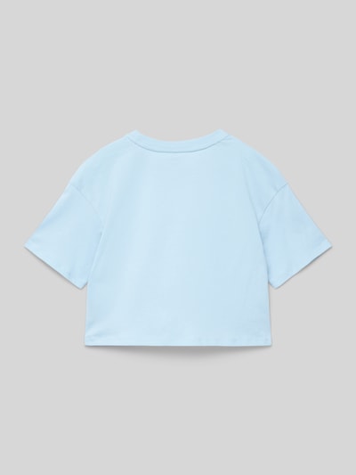 Only Cropped T-Shirt mit Motiv-Print Modell 'VILLA' Bleu 3