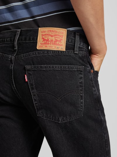 Black levi's straight jeans online