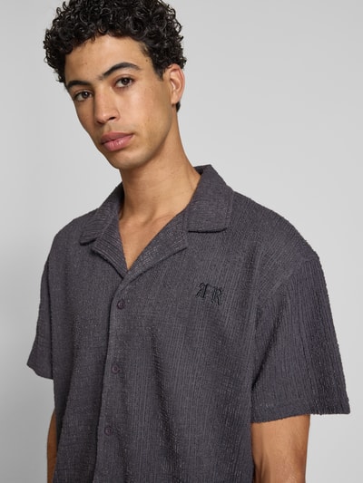 Redefined Rebel T-shirt met labelstitching, model 'HAROLD' Antraciet - 3