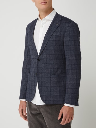 Strellson Slim fit 2-knoops colbert met stretch, model 'Acon' Donkerblauw - 4