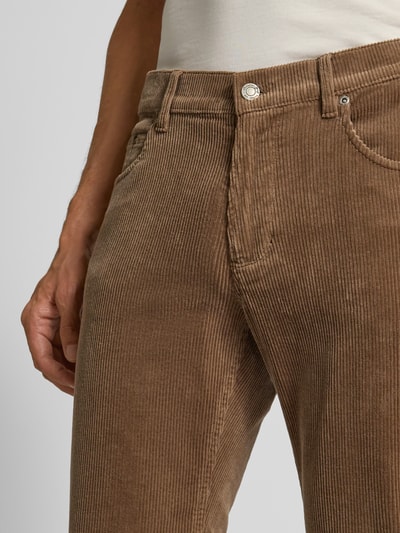 Christian Berg Men Spodnie sztruksowe o kroju Regular Fit z 5 kieszeniami Szarobrązowy 3