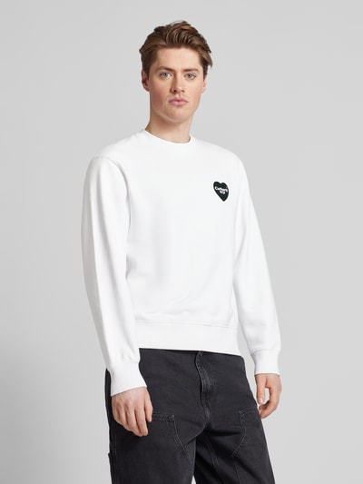 Carhartt Work In Progress Sweatshirt mit Label-Print Modell 'HEART BANDANA' Weiss 4