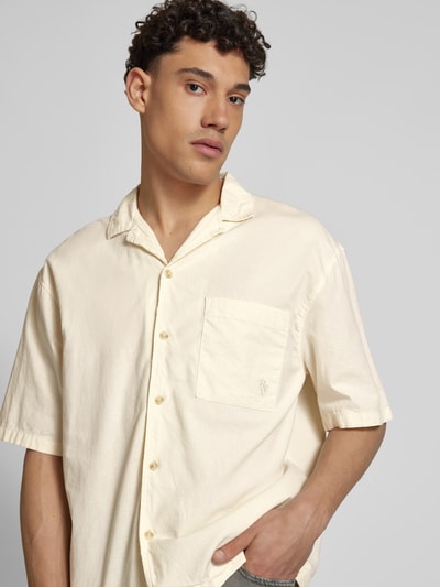 REVIEW Loose Fit Freizeithemd aus Baumwoll-Leinen-Mix Ecru 3