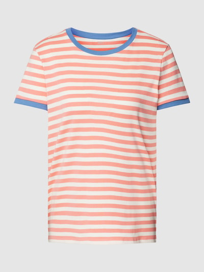 Jake*s Casual T-Shirt mit Streifenmuster Pink 2