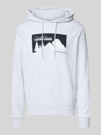 Jack & Jones Hoodie met motiefprint, model 'SUN' Offwhite gemêleerd - 2