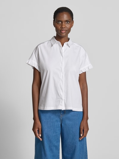 Smith and Soul Regular Fit Bluse mit verdeckter Knopfleiste Weiss 4