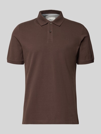 Produktfoto, Regular Fit Poloshirt aus reiner Baumwolle von s.Oliver RED LABEL, efekt: jednolity kolor, pika, wyhaftowane logo