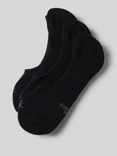 Produktfoto, Füsslinge aus Baumwoll-Mix im 3er-Pack von CK Calvin Klein in Schwarz, glatte Textur, klare Form, Herren Socken von CK Calvin Klein