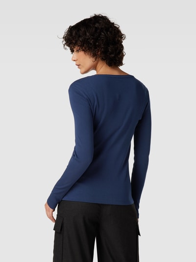 Montego Longsleeve im unifarbenen Design Dunkelblau 5