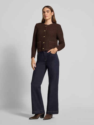 Bash Kurtka z dzianiny z wpuszczanymi kieszeniami model ‘GASPARD’ Czekoladowy 1