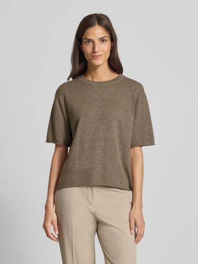 0039 Italy Strickshirt aus Kaschmir-Mix Modell 'Ines' Taupe 4