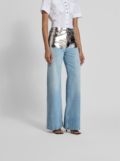 Rabanne Jeans mit Zierbesatz in metallic Jeansblau 4