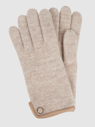 Roeckl Handschuhe aus Schurwolle - gewalkt Beige 1