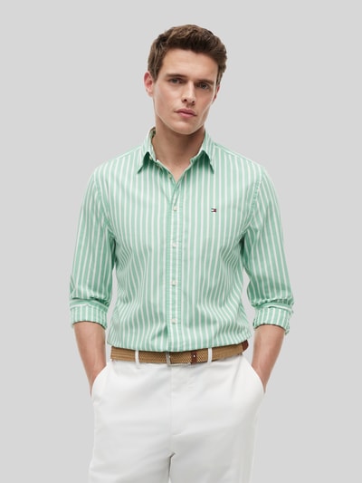 Tommy Hilfiger Regular Fit Freizeithemd aus reiner Baumwolle Hellgruen 4