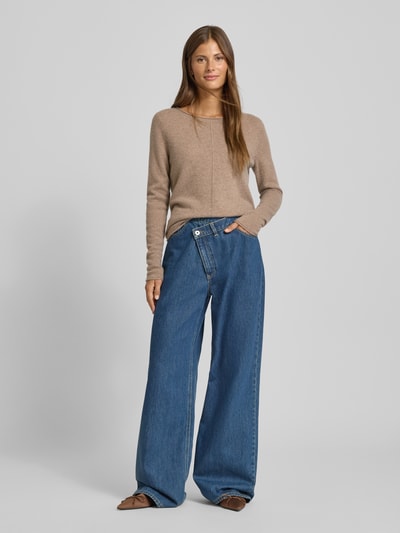 Christian Berg Woman Gebreide pullover van puur kasjmier Roodbruin gemêleerd - 1