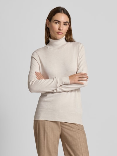 Christian Berg Woman Strickpullover mit gerippten Abschlüssen Ecru Melange 4