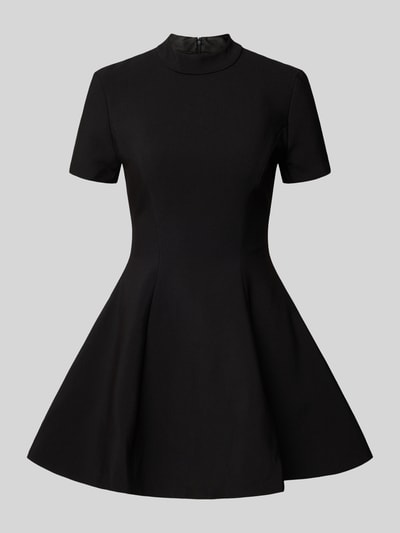 Bardot Cocktailjurk met geribde ronde hals, model 'ZEPHYRA' Zwart - 2