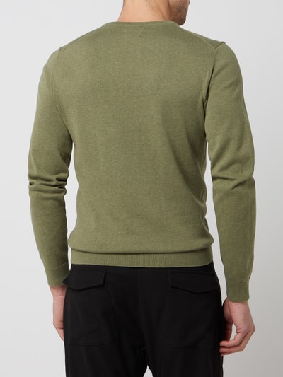 MCNEAL Pullover aus Baumwolle Oliv Melange 5