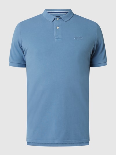 Superdry Poloshirt aus Baumwolle  Rauchblau Melange 2