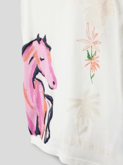 s.Oliver RED LABEL T-Shirt mit Motiv-Print Weiß 2
