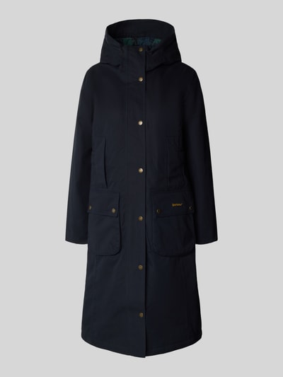 Barbour Regular fit lang functioneel jack van katoenmix, model 'BAMBURGH' Marineblauw - 2