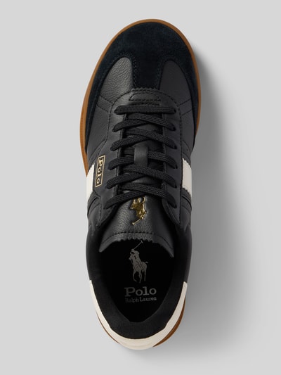 Polo Ralph Lauren Sneakers van leer met vetersluiting, model 'HTR Aera' Zwart - 3