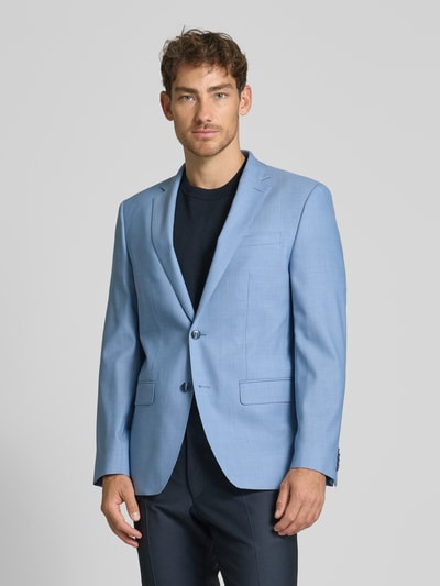 HECHTER PARIS Slim Fit 2-Knopf-Sakko mit Pattentaschen Modell 'H-Xtension' Hellblau 4