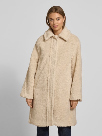 OPUS Mantel aus Teddyfell mit Eingrifftaschen Modell 'Heddy' Camel 4