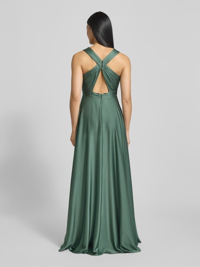 Jake*s Cocktail Sukienka wieczorowa o kroju regular fit z dekoltem w serek Trawiasty zielony 5
