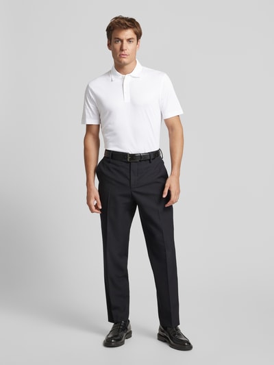 BOSS Slim fit poloshirt met korte knoopsluiting Wit - 1