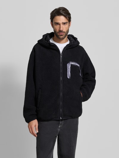 CARLO COLUCCI Oversized fleecejack van tedyybont Zwart - 4